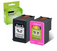 OgbTKiz Refilled Ink Cartridge Clear Printing Compatible With 65 XL 65XL DeskJet 3772 5020 5055 5058 AMP 120 125 Printers(1PK Black-1PK Color)