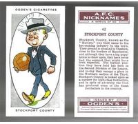 OGDENS Football Club Nicknames cigarette card Stockport County THE HATTERS