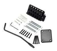 Ogdni 52.5mm (2-1/16 inch) Vintage ST Guitar Tremolo Bridge 6-Screw Assembly with 36mm Steel Block for Fender Squier/Mexico Strat Stratocaster Electric Guitar Replacement (Black)