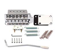 Ogdni 52.5mm (2-1/16 inch) Vintage ST Guitar Tremolo Bridge 6-Screw Assembly with 36mm Steel Block for Fender Squier/Mexico Strat Stratocaster Electric Guitar Replacement (Chrome)