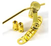 Ogdni Electric Guitar Bridge Vibrato Tailpiece Tremolo and Tune-O-Matic Roller Guitar Bridge Fit for LP SG Style Guitar (gold)