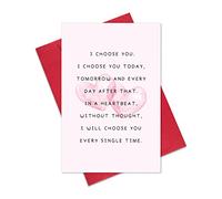 Ogeby Cute Valentines Day Card Gifts for Boyfriend Girlfriend, Sweet Anniversary Cards Gifts for Husband Wife, I Choose You Every day Love Card for Him Her
