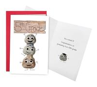 Ogeby Funny 5th Grade Graduation Card for Boy Girl, Rock Themed Elementary School Congratulations Card, Congrats Grad Cards from Parents Family Teachers