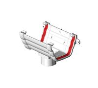 Ogee Gutter Running Outlet (white)