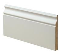 Ogee MDF White Primed Skirting Boards in Various Pack Sizes (145mm x 2.2m) (2)
