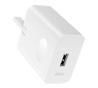 Ogeechee USB-A 66W Fast Supercharge Mains 3-Pin UK Wall Charger Adapter Plug Compatible With Huawei/Honor Devices
