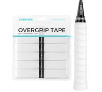 Ogeenier Badminton Racket Grip Tape, 6 Pack Extra-Long Tacky PU Overgrip | Tacky PU Badminton Overgrip, 6 Pre-Cut Extra-Long Grips with Finishing Tape, Perforated, for Tennis, Padel & Squash