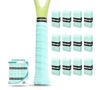 Ogeenier Tennis Racket Grip Tape, 12 Pack, Absorbent and Anti-Slip Badminton Squash Racket Grip, Precut Soft Racquet Padel Overgrip Tape