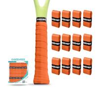 Ogeenier Tennis Racket Grip Tape, 12 Pack, Absorbent and Anti-Slip Badminton Squash Racket Grip, Precut Soft Racquet Padel Overgrip Tape