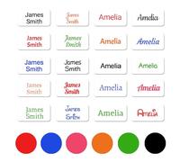 Ogelz 30PCS Personalized Washable Stick on Clothing Name Labels 05"X1.2" No Iron Stickers for School Children Adult Care Homes Daycare Nursery Great for Clothes School Uniform Equipment