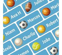 Ogelz Personalized Name Labels for Kids Custom Stcikers Washable for Clothes and Gear Non Iron Waterproof for Kids Stuff Daycare Toddlers School Supplies Water Bottle Camp (Sport Blue)