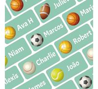 Ogelz Personalized Name Labels for Kids Custom Stcikers Washable for Clothes No-Iron Size 1.2”X0.5” Waterproof Self-Adhesive Labels for Daycare Toddlers School Kids Stuff Parents (Sport Green)