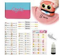 Ogelz The Name Stamp for Kids Clothes Clothing Personalized Name Stamp Custom Daycare Stickers Tag Label Preschool Nursing Home Washable Dryer Safe Cute Animal (Lovely Cat)