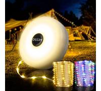 OGERY Camping String Lights, 4-in-1 32.8FT Rechargeable LED Tent Lights with Quick Storage, 8 Lighting Modes, Waterproof Hanging Lamp for Camping, Garden, Patio & Caravan