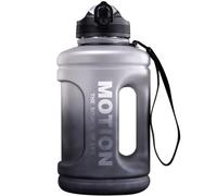 Ogetok 1.5L Large Water Bottle 50oz Black Water Jug, 0.4 Gallon Sports Gym Drink Container with Handle & Straw, Leakproof BPA Free Big Water Bottle to Ensure You Drink Enough Water Daily for Fitness