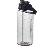 Ogetok 2L Large Water Bottle Black Half Gallon Water Jug, 68oz /2 Liter Sports Gym Drink Container, Leakproof BPA Free Big Water Bottle with Handle & Straw & Time Marker for Outdoor Fitness