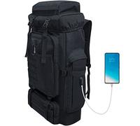 Ogetok 80L Hiking Backpack Camping Rucksack, 80 liters Large Capacity Outdoor Knapsack Travel Climbing Mountaineering Carry On Backpack Bag, Trekking Backpacking for Men Women, Black