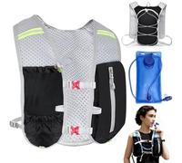 Ogetok Running Vest Hydration Backpack Pack for Women Men, Lightweight Running Hydration Vest Daypack with 2L Water Bladder Bag for Hiking Trail Jogging Cycling Race Marathon, Black