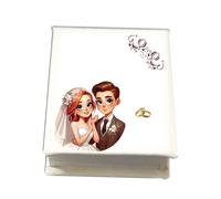 oggettando Faux Leather Place Card Holder with Ceremonies Print, Wedding Favors, Birth, Wedding, Baptism, Communion, Confirmation, Anniversaries, 25, 50 Years Birthday Graduation Useful Gifts