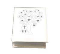 oggettando Faux Leather Place Card Holder with Engraving Ceremonies, Wedding Favours for Birth, Baptism, Communion, Confirmation, Birthdays Graduation Useful Gifts (Confirmation Tree)