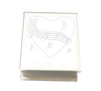 oggettando Faux Leather Place Card Holder with Engraving Tree Ceremonies, Wedding Favours for Birth, Baptism, Communion, Confirmation, Birthdays Graduation Useful Gifts (Music Heart)