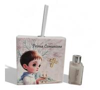OGGETTANDO, Perfumer in White Faux Leather Communion with Tree, Small Prince Wedding Favors Baptism, Communion, Confirmation and Useful, Original and Cheap Gifts (11 x 11, Baby Tree)