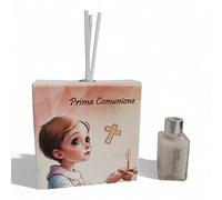 oggettando, Perfumer in White Faux Leather Crucified Communion, Small Prince Wedding Favors Baptism, Communion, Confirmation and Useful Gifts, Original, Economic (Communion Child, 11 x 11)
