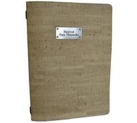 oggettando Set 8 pcs Customizable Menu A4 Restaurant Pub Self Service Bar Modern Beer Bar Premium Faux Leather (Beige Cork Effect)