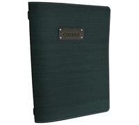 oggettando Set 8 pcs Customizable Menu A4 Restaurant Pub Self Service Bar Modern Beer Bar Premium Faux Leather (Green Wood Effect)