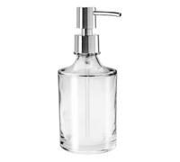 OGGI 10oz Round Glass Soap Dispenser with Chrome Pump - Elegant Refillable Oggi Soap Dispenser for Bathroom, Kitchen Sink, or Hand Sanitizer - Rust-Resistant Dispenser Pump for Daily Use