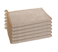 Oggi Bambou Odor-Free Kitchen Washcloths - Natural Kitchen Dish Cloths, 91% Bamboo-Derived Rayon Cellulose Fiber, Reusable, Absorbent, Hygienic, Fast Dry, Durable, Non-Scratch, Lint-Free - 6 pcs, 7x9