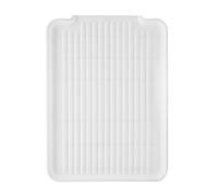 OGGI Dish Drain Board & Drying Rack Tray for Kitchen - Ideal Rigid Drainboard, Dish Drainer Tray, Dish Drain Boards for Kitchen Counter, 12.75 x 17.25 - White