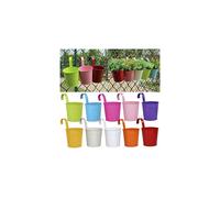 OGIMA 10 x Metal Iron Flower Pot Vase Hanging Balcony Garden Planter Home Decor