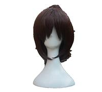 Ogino Chihiro Cosplay Wig Short Brown Ponytail Heat Resistant Synthetic Hair Wigs + Wig Cap