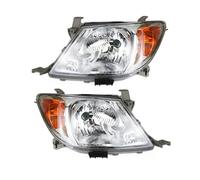 OGJFD Car Headlight Covers Pair Left&Right Car Headlights For Toyota Mk5 Pickup For Hilux For Vigo 2005-2010 Chrome Inner Headlamps 811050K010 811060K010 Front Headlight Cover