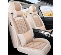 OGJFD Car Seat Protectors Automobiles Flax Car Seat Cover For Fiesta Accessories Interior Full Set Car Seat Covers Car Seat Cushion Front Seat Covers(Beige+Cushion)
