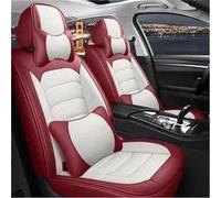 OGJFD Car Seat Protectors Car Seat Cover for TOYOTA for Corolla for Yaris for Prius for Vios for Kluger for Sequoia for Rush for Avalon for Avanza Front Seat Covers(Red white+pillow)
