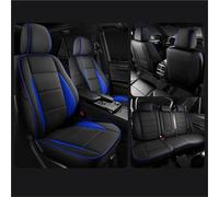 OGJFD Car Seat Protectors Custom Leather Car Seat Cover For Skoda For Fabia For MK2 2008 2009 2010 2011 2012 2013 2014 Auto Accessories Full Set Front Seat Covers(Black Blue 5 pCs)