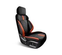 OGJFD Car Seat Protectors Full set Custom Leather Car Seat Covers For A3 2014 2015 2016 2017 2018 2019 Auto Accessories Interior Replacement Parts Front Seat Covers(Black orange)