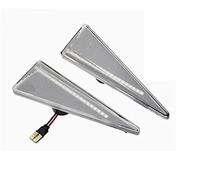OGJFD Dynamic Turn Signal Light 2PCS LED Flashing Turn Signal Side Marker Lamp Car Light For MK4 For Vel For Satis For Wind For Avantime For Megane 2 For Scenic 2(Dynamic Crystal)
