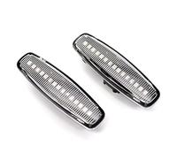 OGJFD Dynamic Turn Signal Light For Nissan For Fuga For Murano For Pathfinder For Skyline Car Dynamic LED Light Turn Signal Blinker Lamp(Crystal)