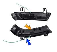 OGJFD Dynamic Turn Signal Light For Seat For Alhambra 2009-2010 Car LED Dynamic Turn Signal Light Side Wing Mirror Flasher Indicator Blinker(Blue -Yellow)