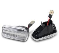 OGJFD Dynamic Turn Signal Light LED Dynamic Amber Indicator Light For Acura For Integra DC2 RSX DC5 NSX NA1 NA2 Car Side Marker Turn Signal Lamps(Silver LENS)