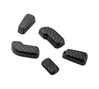 OGJFD Interior trim strips Car Seat Adjustment Knob Button Switch Trim For Koleos 2017 2018 2019 2020 2021 Cover ABS Chrome Accessories 5pcs Car Interior Decor(Carbon Look Black)