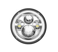 OGJFD Motorbike Headlights 7 Inch Motorcycle Headlight LED Lights Halo DRL Lamp For Royal For Enfield For Himalayan 400 411 650 350 For Cafe For Racer Headlight(Silver)