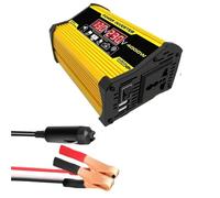OGJFD Power Inverter 4000W/3000W Car Inverter Pure Sine Converter Wave DC 12V To AC 110V 220V Transformer Voltage Dual USB Smart Car Power Supply Car Charger Inverter(Yellow 4000W 220v)