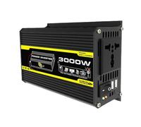 OGJFD Power Inverter Dual USB Car Voltage Transformer 3000W DC 12V To AC 110/220V Car Inverter Digital Power Inverter Built-in Fuse For RV Caravan Car Charger Inverter(12V to 220V Black)