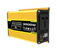 OGJFD Power Inverter Dual USB Car Voltage Transformer 3000W DC 12V To AC 110/220V Car Inverter Digital Power Inverter Built-in Fuse For RV Caravan Car Charger Inverter(12V to 220V Yellow)