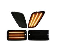 OGJFD Rearview Mirror Indicator Light 4Pcs/Set For Wrangler TJ 1997-2006 Front Side Marker Lights Front Bumper LED Signal Lamps