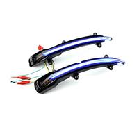 OGJFD Rearview Mirror Indicator Light Dynamic Turn Signal Blinker Sequential For Q5 SQ5 8R 2010 2014 2015 2016 2017 Q7 4L SQ7 Side Mirror Indicator Light(Blue-Yellow)